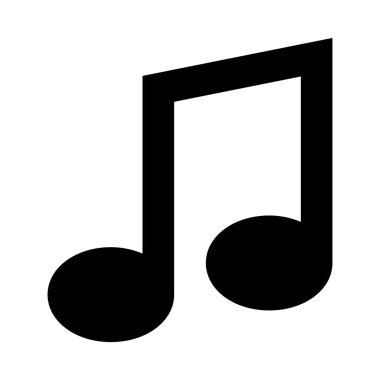 Not Müzik simgesi, vektör illüstrasyonu 