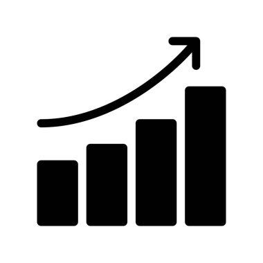 Sunum grafik simgesi, vektör illüstrasyonunu büyüt