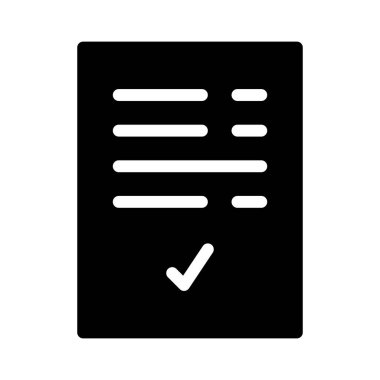 Beyaz arkaplan, vektör illüstrasyonunda Bill simgesi denetleniyor