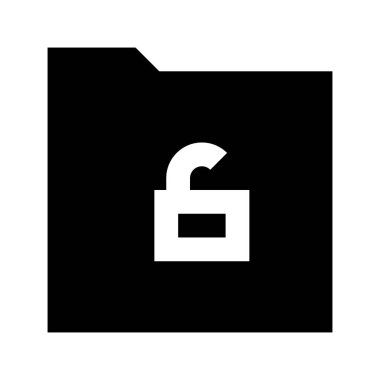 Beyaz arkaplan, vektör illüstrasyonunda klasörü aç