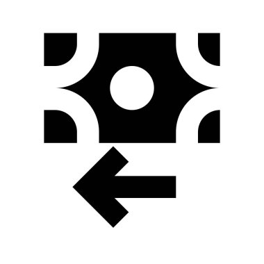 Para Geri simgesi, vektör illüstrasyonu