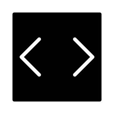 Kısa kod simgesi, vektör illüstrasyonu