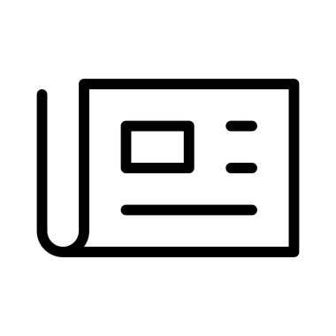 gazete simgesi, vektör illüstrasyonu