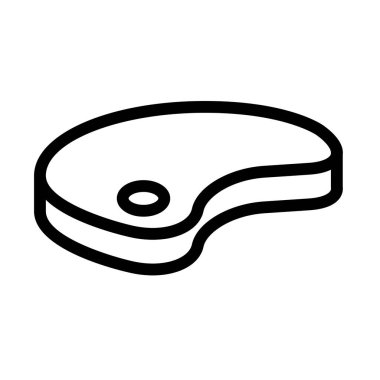 Et Bifteği simgesi, vektör illüstrasyonu