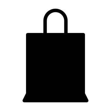 Alışveriş poşeti simgesi, vektör illüstrasyonu