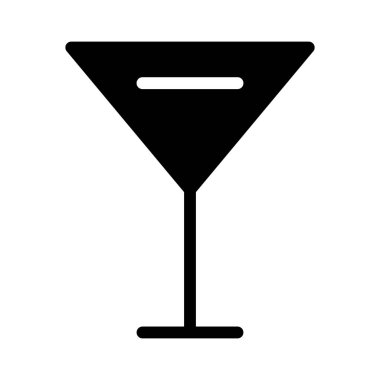 Kokteyl simgesi, vektör illüstrasyonu