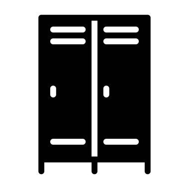 Dolap simgesi, vektör illüstrasyonu