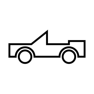 araba Cabrio simgesi, vektör illüstrasyonu