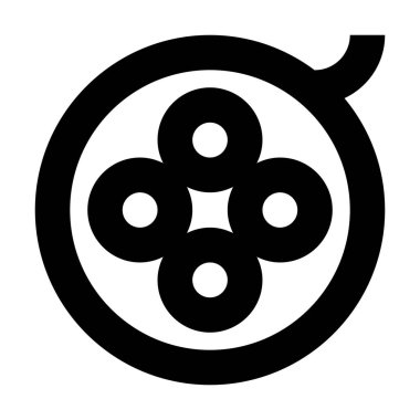  Film makarası Ortam simgesi, vektör illüstrasyonu 