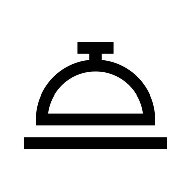 Beyaz arkaplanda alarm simgesi, vektör illüstrasyonu