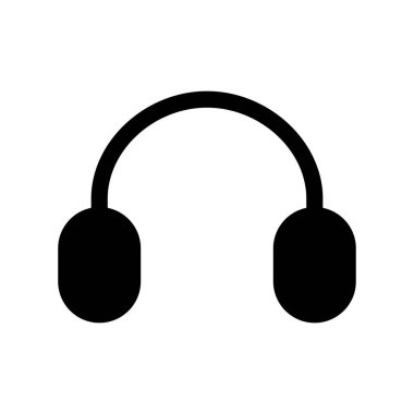 kulaklık simgesi, vektör illüstrasyonu
