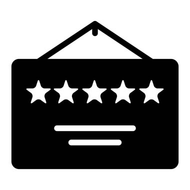 Beş Yıldız Servis simgesi, vektör illüstrasyonu