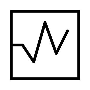 Beyaz arkaplan üzerindeki İstatistik Arayüzü simgesi, vektör illüstrasyonu