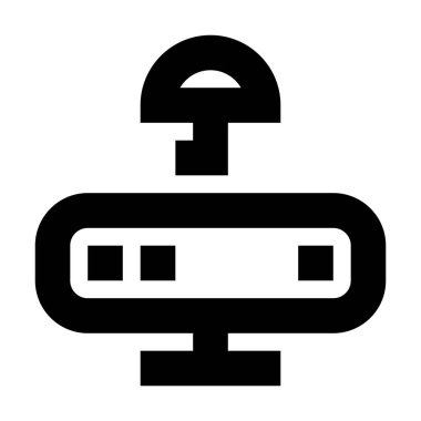 Sunucu Çalışma Ofisi İş simgesi, vektör illüstrasyonu