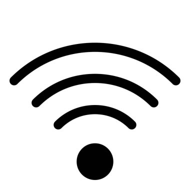 Beyaz arkaplanda Wifi simgesi, vektör illüstrasyonu