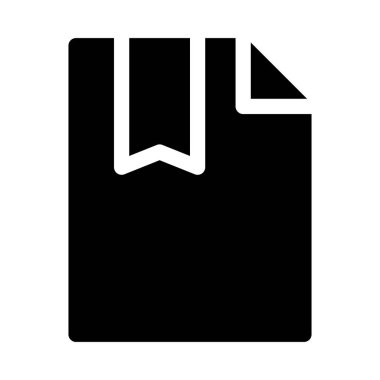 Beyaz arkaplan üzerindeki belge simgesi, vektör illüstrasyonu