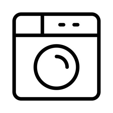 Çamaşır Makinesi simgesi, vektör 