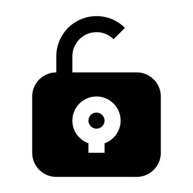 Beyaz arkaplanda kilitlenmiş simge, vektör illüstrasyonuName