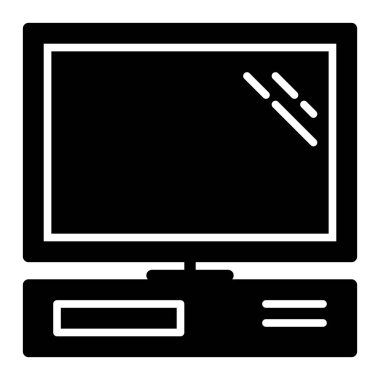 Bilgisayar Çalışma İstasyonu simgesi, vektör