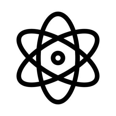 Nükleer Atom simgesi, vektör illüstrasyonu