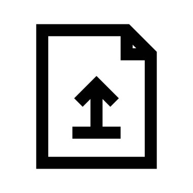 Beyaz arkaplan üzerindeki belge simgesi, vektör illüstrasyonu