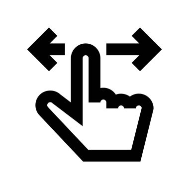 El kaydırma simgesi, vektör illüstrasyonu