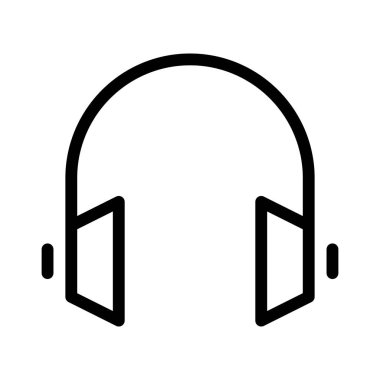 kulaklık simgesi, vektör illüstrasyonu