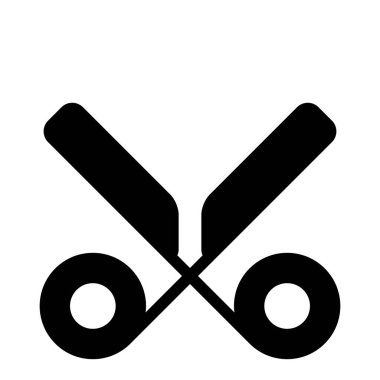 Makas Kuaför simgesi, vektör illüstrasyonu