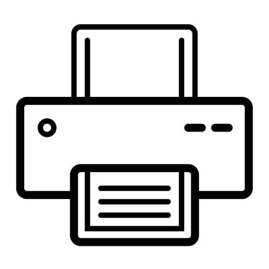 Yazıcı simgesi, vektör illüstrasyonu