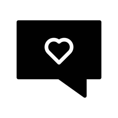 İleti Sevgisi simgesi, vektör illüstrasyonu