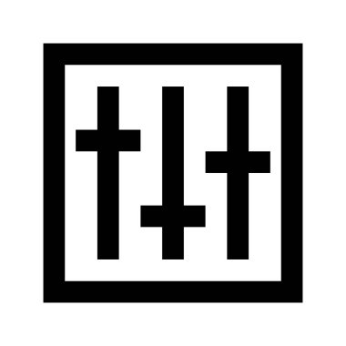 Kaydırıcı Fader Karıştırıcı simgesi, vektör illüstrasyonu