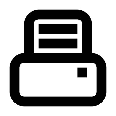 Yazıcı simgesi, vektör illüstrasyonu