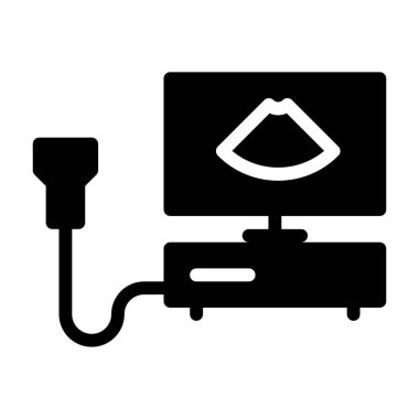  Ultrason simgesi, vektör illüstrasyonu  