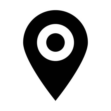 konum pin simgesi, vektör illüstrasyonu