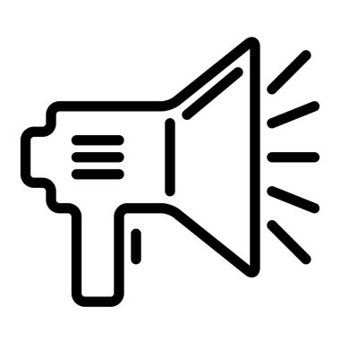 megafon simgesi, vektör illüstrasyonu