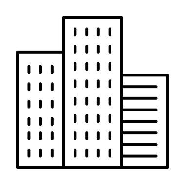 İş Binası Finans simgesi, vektör