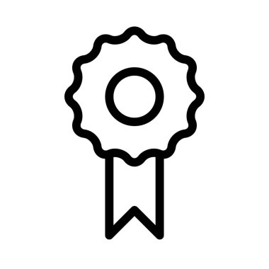 Kaliteli Rozet simgesi, kalite derecesi, vektör illüstrasyonu