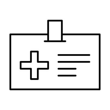 Kimlik kartı simgesi, vektör illüstrasyonu