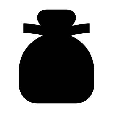 Beyaz arkaplanda Para Çantası simgesi, vektör illüstrasyonu