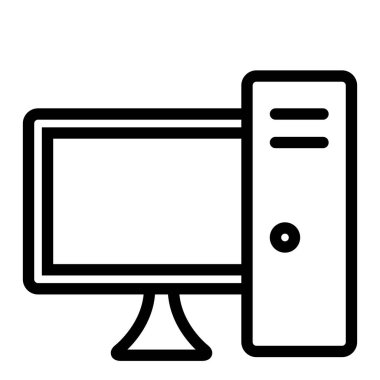 Bilgisayar Çalışma İstasyonu simgesi, vektör