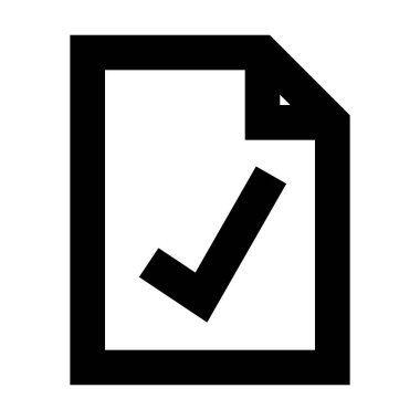 Beyaz arkaplan üzerindeki belge simgesi, vektör illüstrasyonu