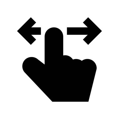 El kaydırma simgesi, vektör illüstrasyonu