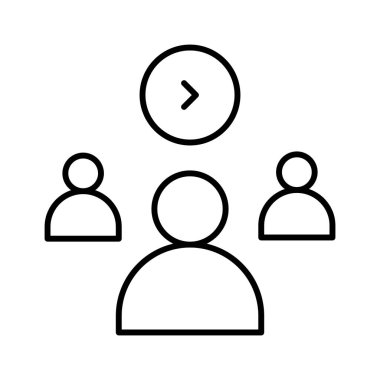 Grup Dikkat simgesi, vektör illüstrasyonu