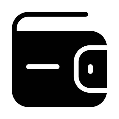 Cüzdan simgesi, vektör illüstrasyonu 