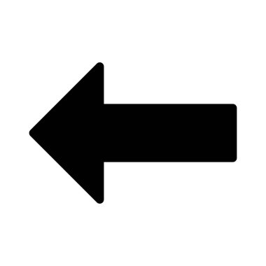 Backarrow simgesi, vektör illüstrasyonu