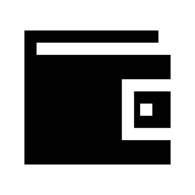 Cüzdan simgesi, vektör illüstrasyonu 