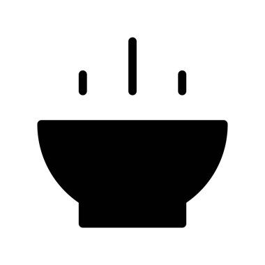 çorba simgesi, vektör illüstrasyonu