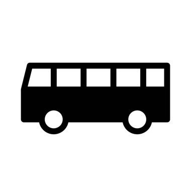 Turizm Otobüsü simgesi, vektör illüstrasyonu