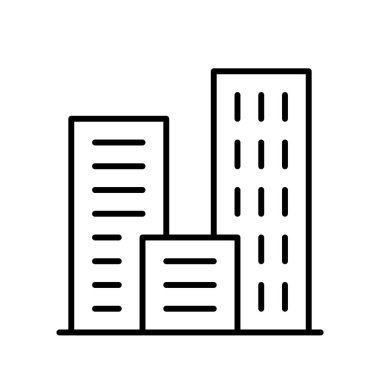 bina simgesi, vektör illüstrasyonu
