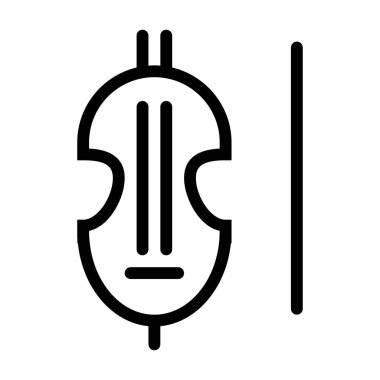 Strings Müzik simgesi, vektör illüstrasyonu